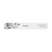 Elegant Eucalyptus Monogram Retouradres (Individueel)