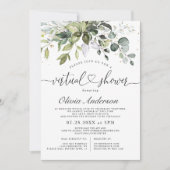 Elegant Eucalyptus NEUTRAL virtueel Baby shower Kaart (Voorkant)