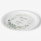 elegant eucalyptus papieren bordje (Gekanteld)