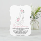 Elegant Eucalyptus Peonies Floral Bridal Shower  Kaart (Staand voorkant)