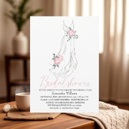 Elegant Eucalyptus Peonies Floral Bridal Shower  Kaart