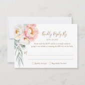 Elegant Eucalyptus Peonies Wedding RSVP (QR-code) (Voorkant)