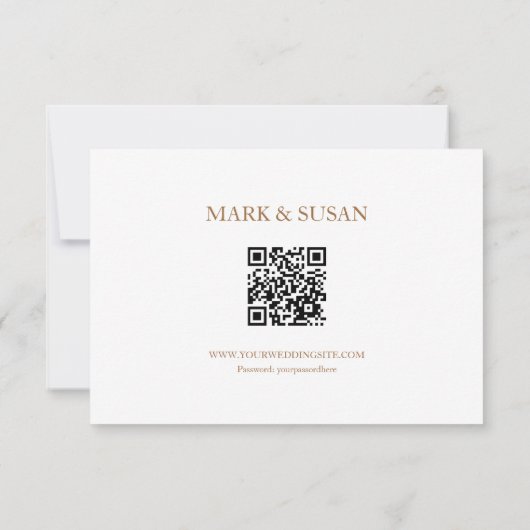 Elegant Eucalyptus Peonies Wedding RSVP (QR-code) (Achterkant)