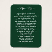 Elegant Eucalyptus Photo Funeral Prayer Kaart (Achterkant)