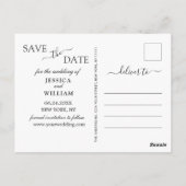 Elegant Eucalyptus PHOTO Weddenschap Save the Date Briefkaart (Achterkant)