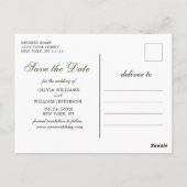 Elegant Eucalyptus PHOTO Weddenschap Save the Date Briefkaart (Achterkant)