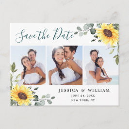 Elegant Eucalyptus PHOTO Weddenschap Save the Date Briefkaart