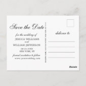 Elegant Eucalyptus PHOTO Weddenschap Save the Date Briefkaart (Achterkant)