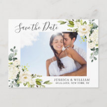 Elegant Eucalyptus PHOTO Weddenschap Save the Date