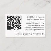 Elegant Eucalyptus & Pine Sage & Gold QR-code Visitekaartje (Achterkant)