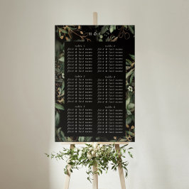 Elegant Eucalyptus Premium Weddenschap Black Onyx Poster