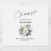 Elegant Eucalyptus Proost Sparkling Wijnetiket (Enkel label)