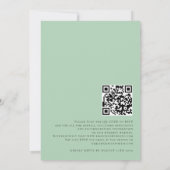 Elegant Eucalyptus QR Code Weddenschap Kaart (Achterkant)