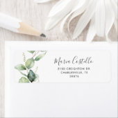 Elegant Eucalyptus Quinceanera retouradres Etiket (Insitu)