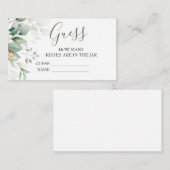 Elegant Eucalyptus raad hoeveel spel Informatiekaartje (Voorkant / Achterkant)