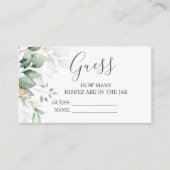 Elegant Eucalyptus raad hoeveel spel Informatiekaartje (Voorkant)