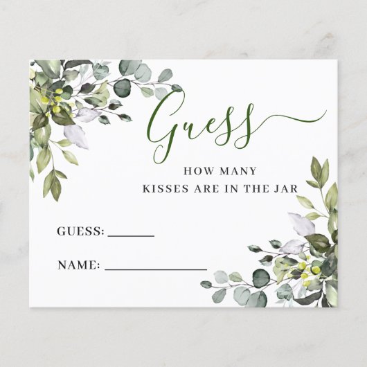 Elegant Eucalyptus raden hoeveel gamekaart Flyer (Voorkant)