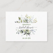 Elegant Eucalyptus raden hoeveel gamekaart Visitekaartje (Achterkant)