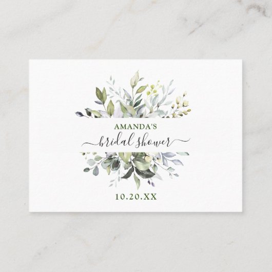 Elegant Eucalyptus raden hoeveel gamekaart Visitekaartje (Achterkant)