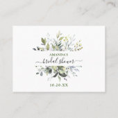 Elegant Eucalyptus raden hoeveel gamekaart Visitekaartje (Achterkant)