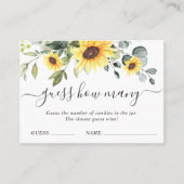 Elegant Eucalyptus raden hoeveel Kisses-gamekaart Visitekaartje (Voorkant)