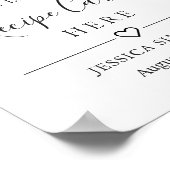 Elegant Eucalyptus Recipe Kaart Vrijgezellenfeest Poster (Hoek)