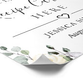 Elegant Eucalyptus Recipe Kaart Vrijgezellenfeest Poster (Hoek)