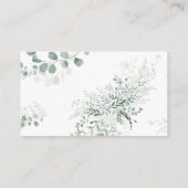 Elegant Eucalyptus Recipe voor de Bride Informatiekaartje (Achterkant)