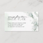 Elegant Eucalyptus Recipe voor de Bride Informatiekaartje (Voorkant)