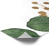 Elegant Eucalyptus Rehearsal-diner Welkom Poster (Hoek)