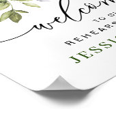 Elegant Eucalyptus REHEARSAL DINNER Welcome Sign Poster (Hoek)