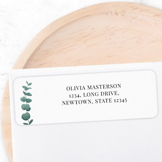 Elegant Eucalyptus Return Address Label