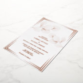 Elegant Eucalyptus Roos Gouden Bruiloft Folie Uitnodiging (Gedraaid)