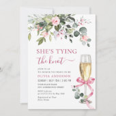 Elegant Eucalyptus Roze Blush Flower Vrijgezellenf Kaart (Voorkant)