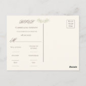 Elegant Eucalyptus  Rustic Save the Date Briefkaart (Achterkant)