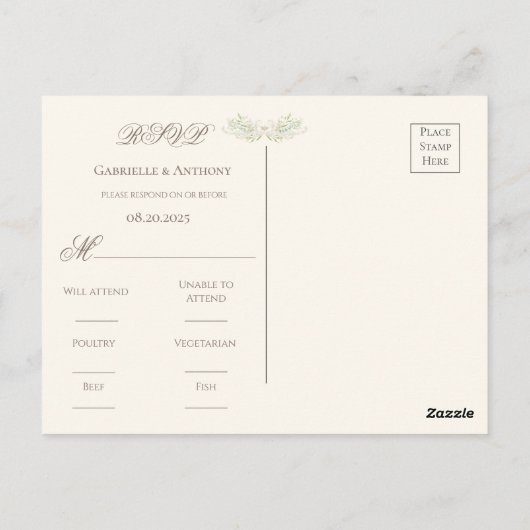 Elegant Eucalyptus Rustic Save the Date Briefkaart (Achterkant)