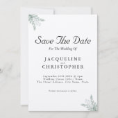 Elegant Eucalyptus Rustic Save the Date Wedding Kaart (Voorkant)
