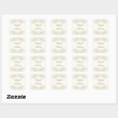 Elegant Eucalyptus  Rustic Wedding Vierkante Sticker (Vel)