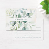 Elegant Eucalyptus Rustige Cadeaubon Visitekaartje (Bureau)