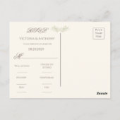 Elegant Eucalyptus  Rustisch Lijst Wedding Briefkaart (Achterkant)