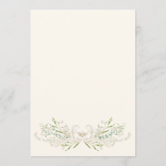 Elegant Eucalyptus  Rustisch Lijst Wedding Kaart (Achterkant)