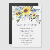 Elegant Eucalyptus Save the Date Magnetic Card (Voorkant / Achterkant)