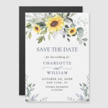 Elegant Eucalyptus Save the Date Magnetic Card