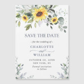 Elegant Eucalyptus Save the Date Magnetic Card (Voorkant)