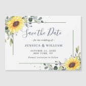 Elegant Eucalyptus Save the Date Magnetic Card (Voorkant)