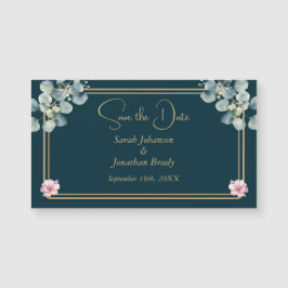 Elegant Eucalyptus Save the Date Magnetic Card