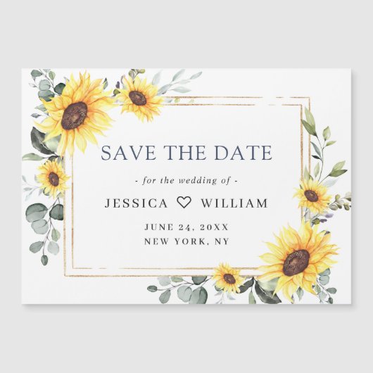 Elegant Eucalyptus Save the Date Magnetic Card (Voorkant)
