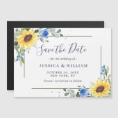 Elegant Eucalyptus Save the Date Magnetic Card (Voorkant / Achterkant)
