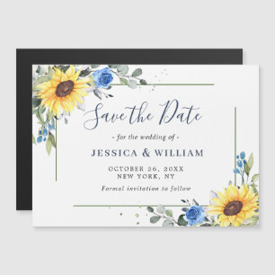 Elegant Eucalyptus Save the Date Magnetic Card