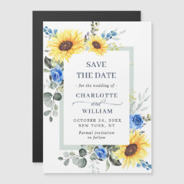 Elegant Eucalyptus Save the Date Magnetic Card